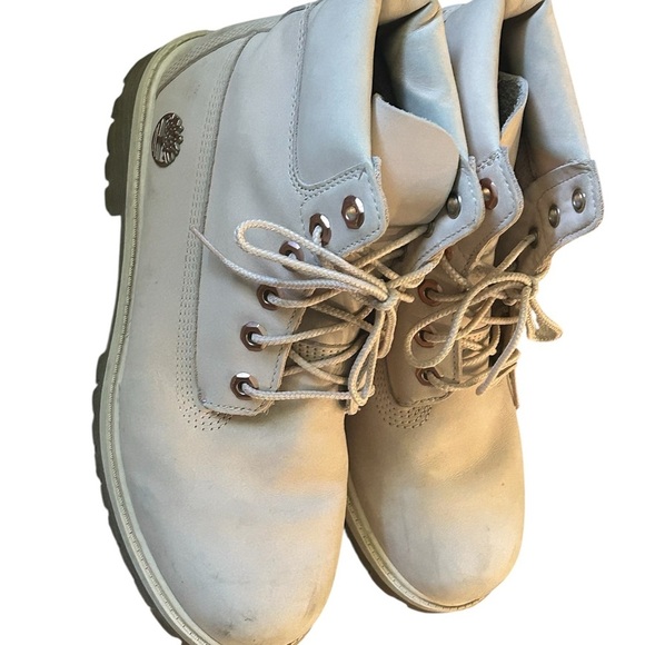 Timberland Women's Blush Leather Combat Boots - Picture 5 of 9